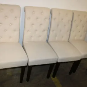 Set of Four Tufted Dining Chairs