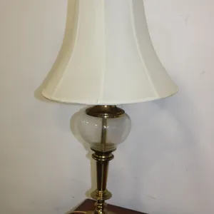 Brass Glass Table Lamp