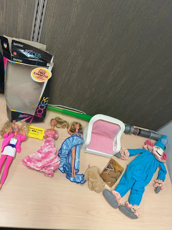 Barbie Dolls With Accessories, Clown Doll, Light Saber Toy