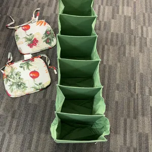 Fabric Hanging Organizer and Two Seat Cushions