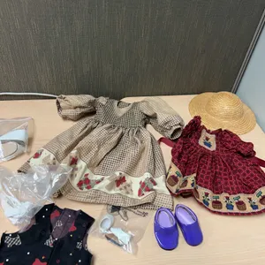 Doll Clothing and Shoes with Straw Hat