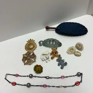 Costume Brooches Earrings Necklace and Hair Accessory