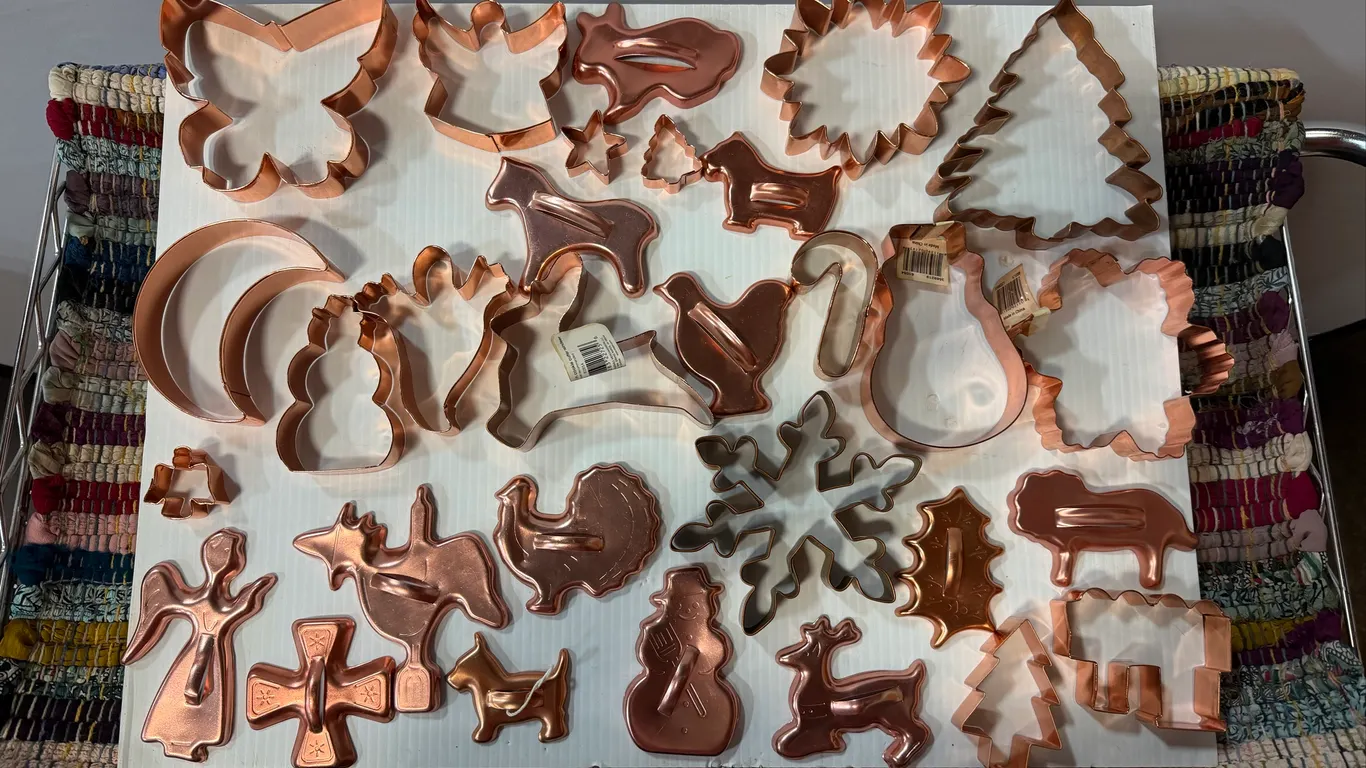 Thirty Copper Cookie Cutters