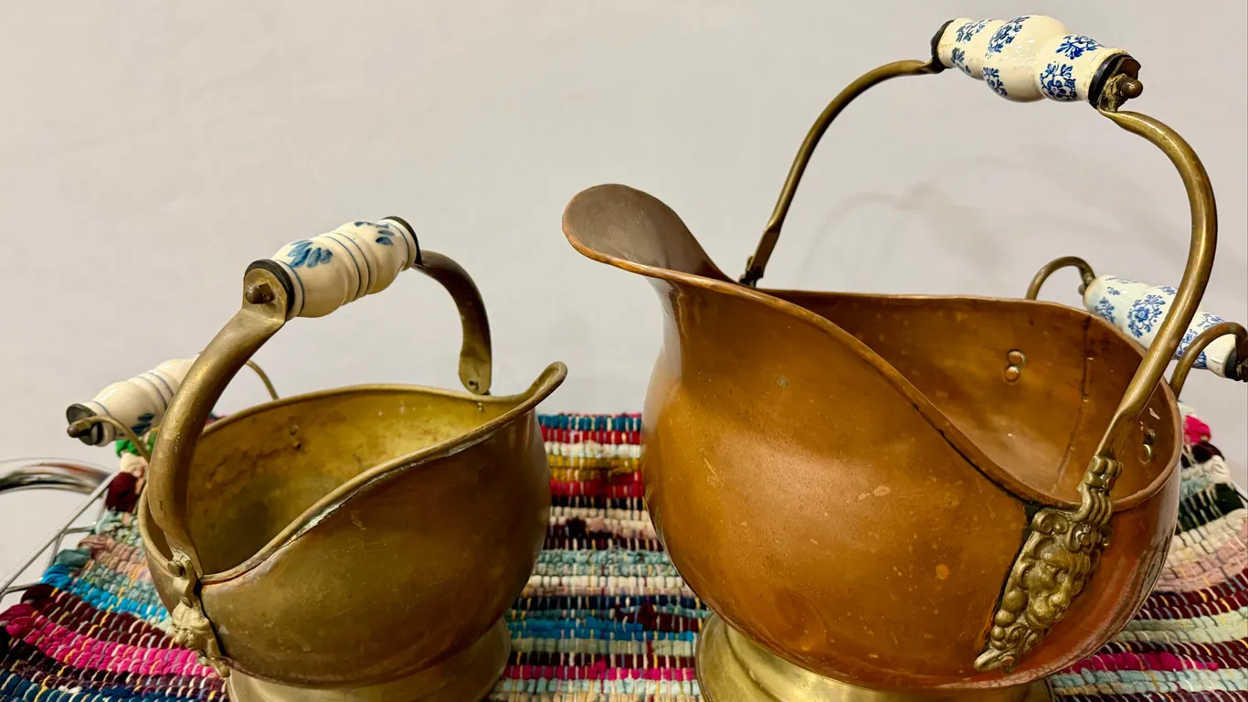 Two Vintage Coal Scuttles//Buckets