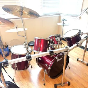 Large Pearl Export Series drum set with Pearl Icon drum rack