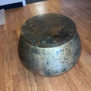 Contemporary metal storage coffee table