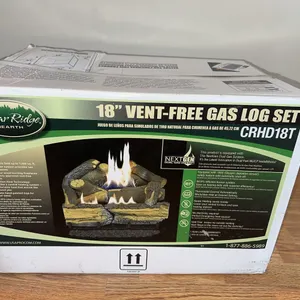 18 inch vent free gas log set