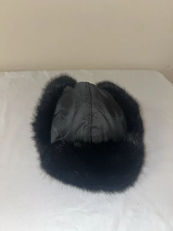 Genuine rabbit fur trapper hat