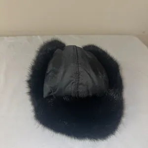 Genuine rabbit fur trapper hat