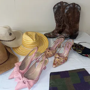 Ladies designer shoes, cowboy boots and hats, etc.