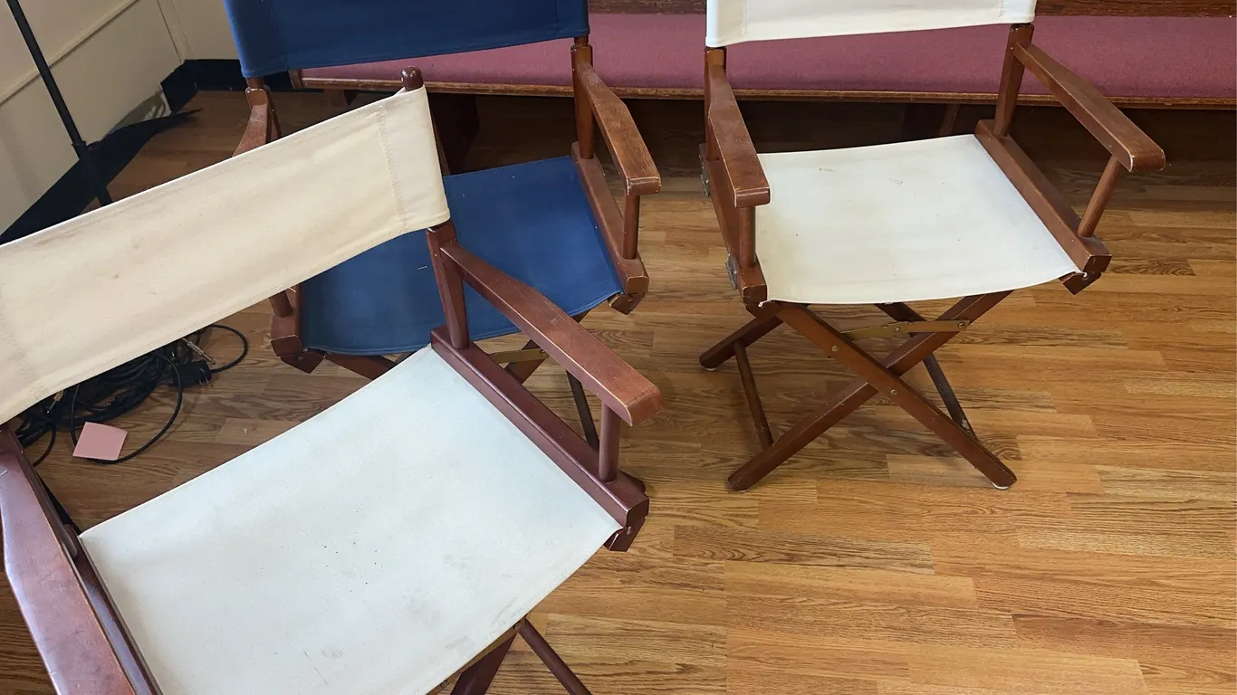 Three directors chairs