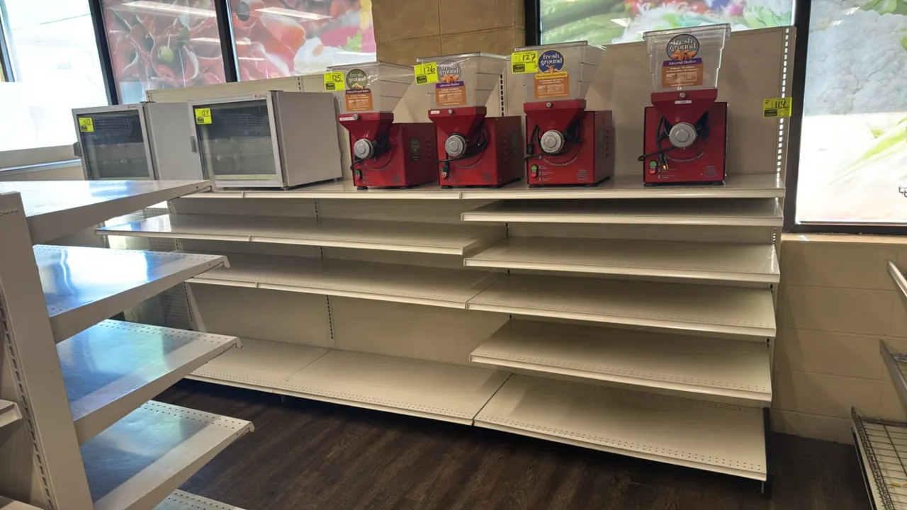 12'L of Lozier wall shelving. 72"H uprights with 22"D base shelves. Features multi-tier adjustable shelving. Contents not included. Note: Sold by the