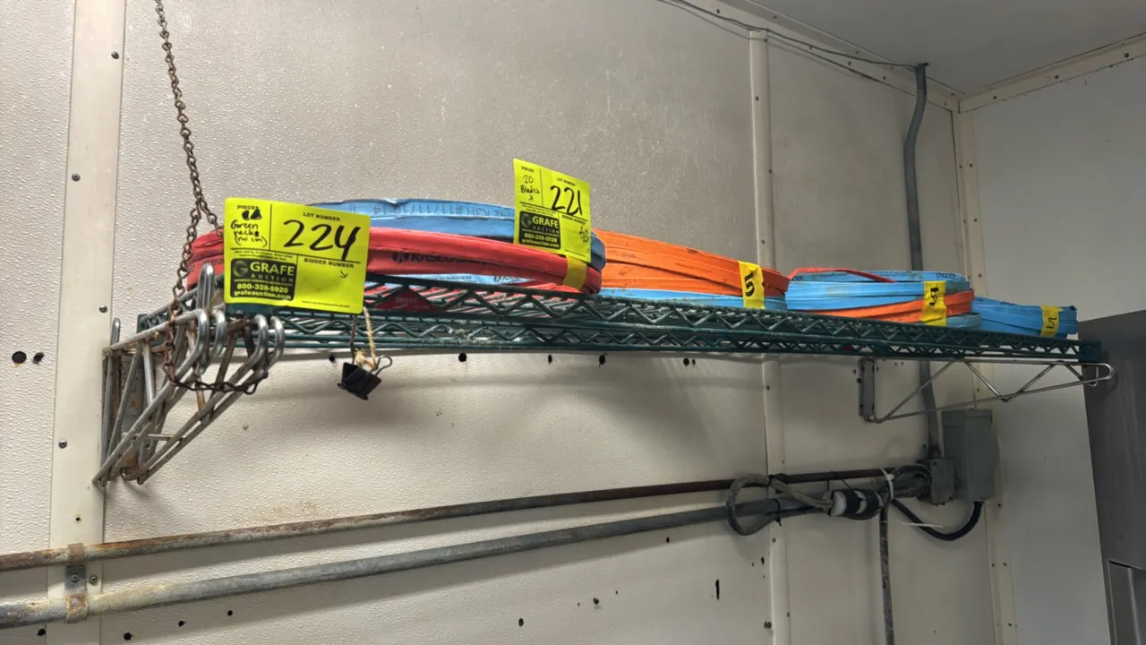 Metro green coated wire wall shelf. Features green epoxy wire construction and wall mounting brackets. 60"L x 18"D. Wall mounted. Contents not include