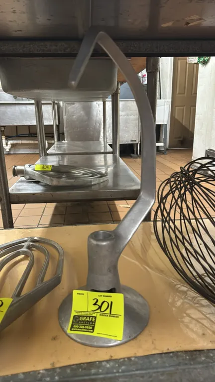 Vollrath VMLH60E 60-qt spiral dough hook attachment for Hobart mixers. Features cast aluminum construction. NSF certified. Background items not includ