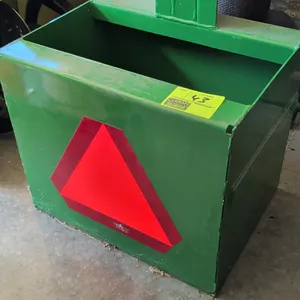 John Deere 3-point rock box. Features iMatch compatibility, rear reflective emblem, and lower hitch pins. 24"W.