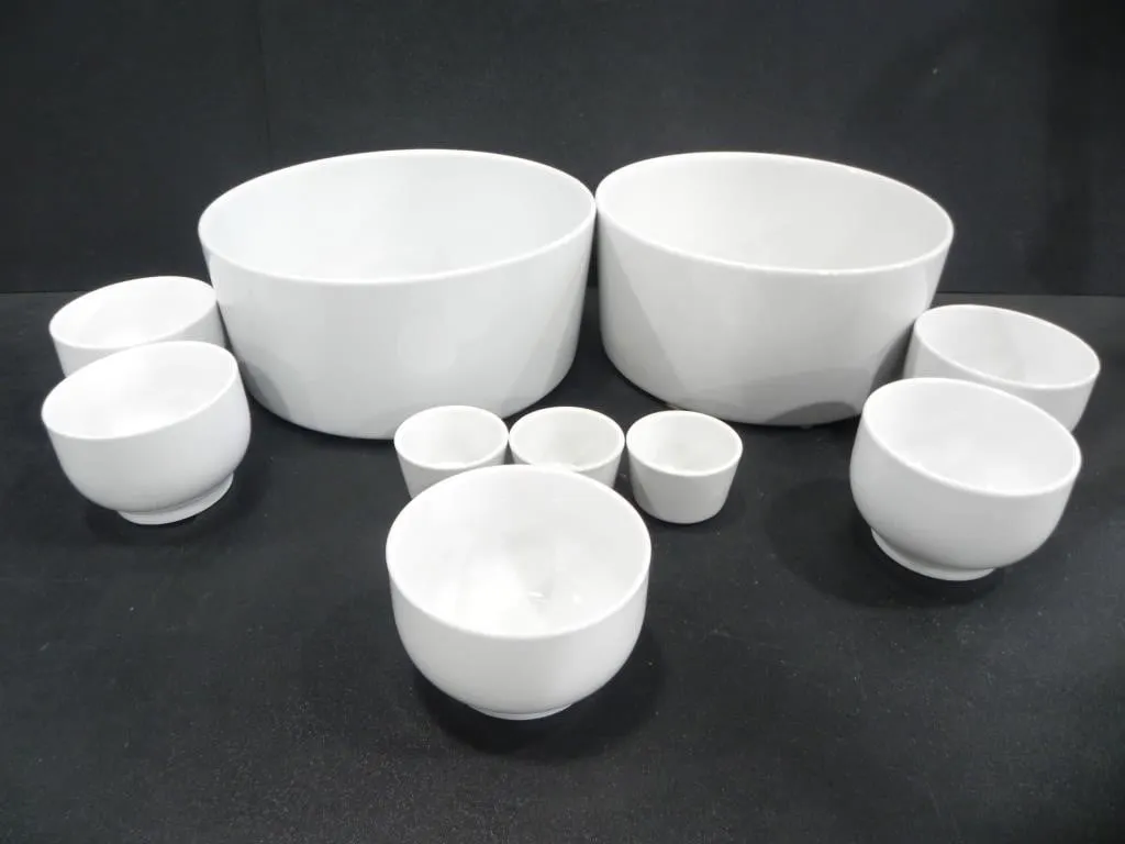 PLAIN WHITE IKEA CERAMIC BOWLS AND RAMEKINS