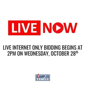 LIVE INTERNET ONLY BIDDING BEGINS AT 2PM ON WEDNES