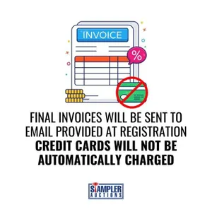 FINAL INVOICES WILL BE SENT TO EMAIL PROVIDED AT R