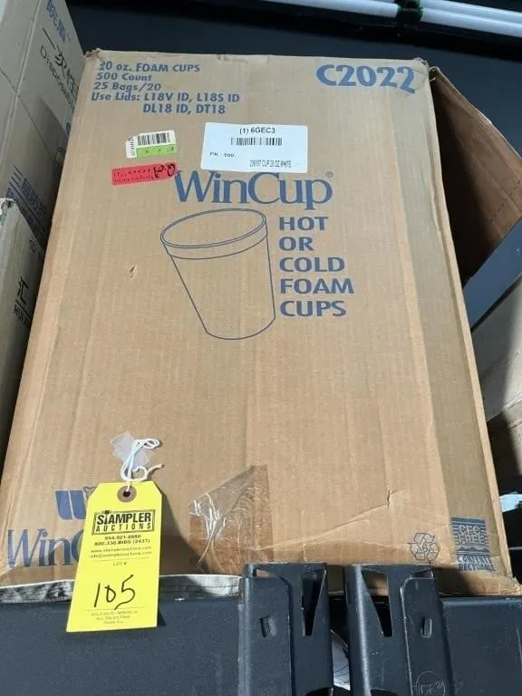 LOT STYROFOAM CUPS - 20oz (6 SLEEVES)