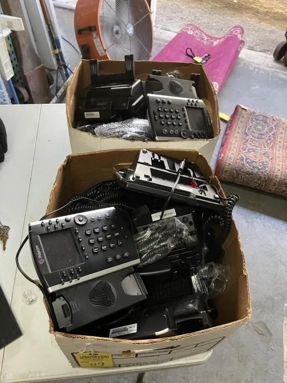 BOXES ASSORTED POLYCOM PHONES