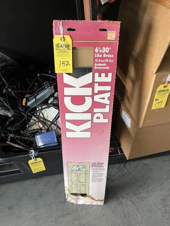 BRASS-LIKE KICK PLATE FOR DOOR - 6''x30''