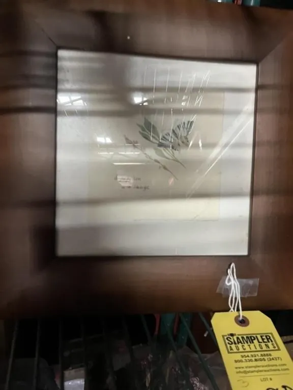 ASSORTED FRAMED PICTURES - 2- BATHROOM / 1- BUTTER