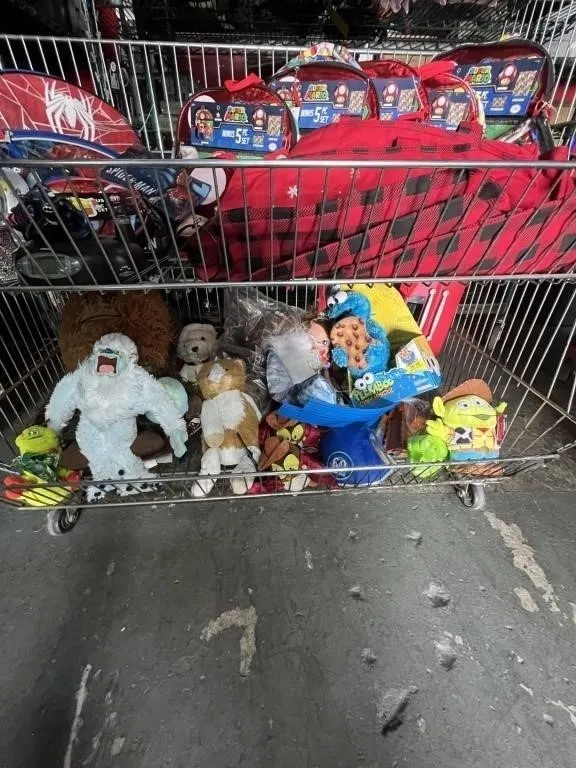 ASSORTED - PLUSHES, HAT, STOCKING, ETC