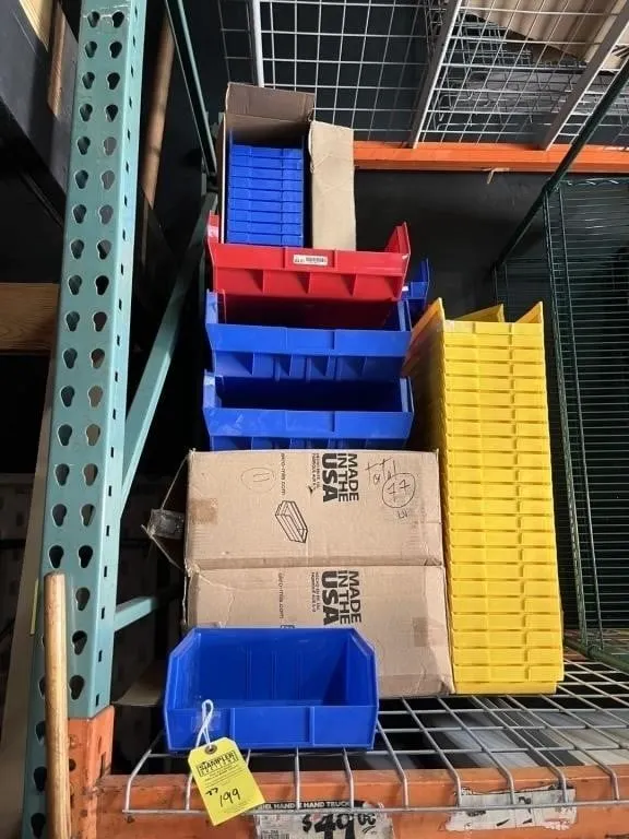 ASSORTED PLASTIC STORAGE BINS