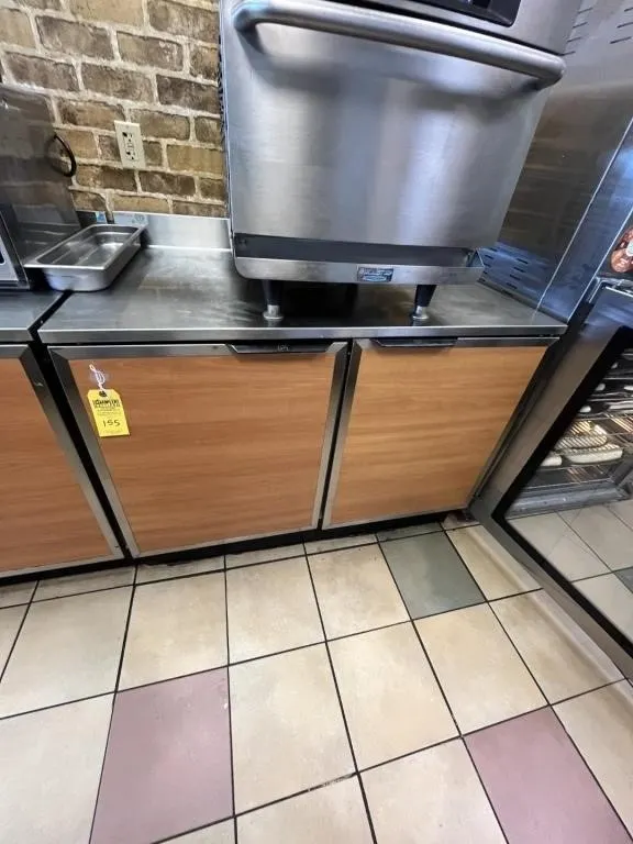 DUKE STAINLESS STEEL / WOOD-GRAIN CABINET WITH 2 D