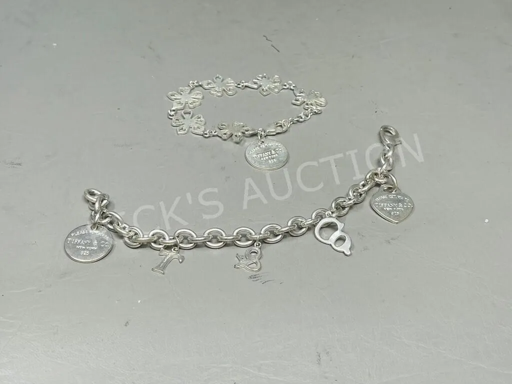 Tiffany sterling silver charm bracelets & charms