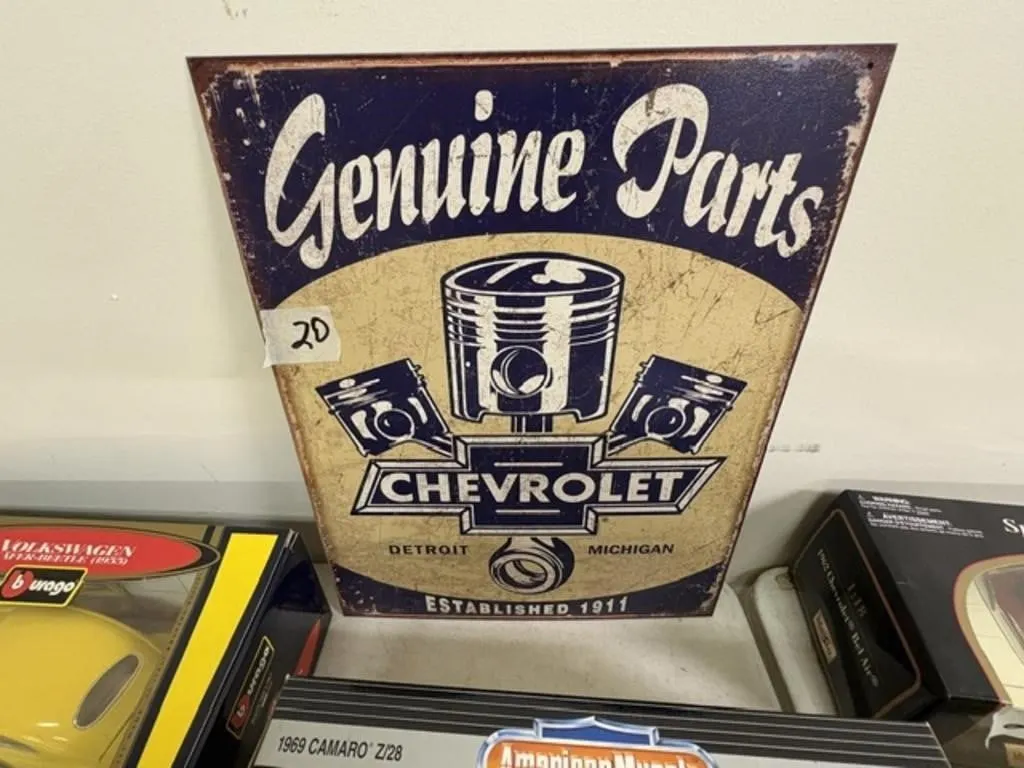 METAL GENUINE PARTS SIGN