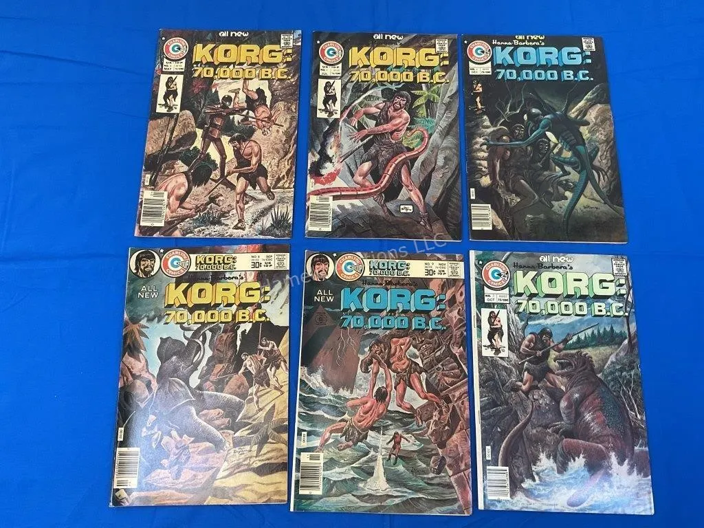 6 Charlton KORG Comics