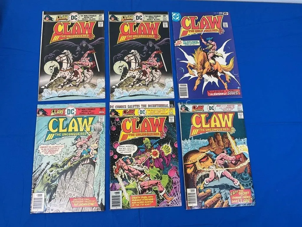 6 DC Comics CLAW The Unconquered - 1976