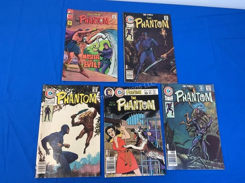 5 Charlton Comics The Phantom - 1973-76