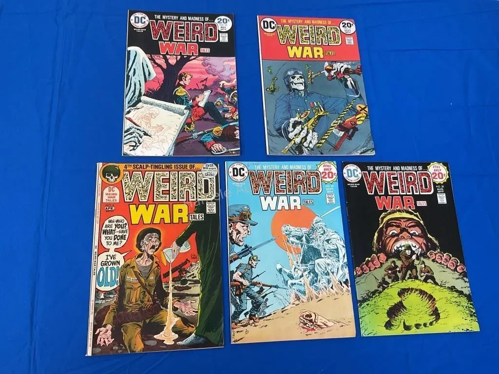 5 DC Comics Weird War Tales - 1972-74