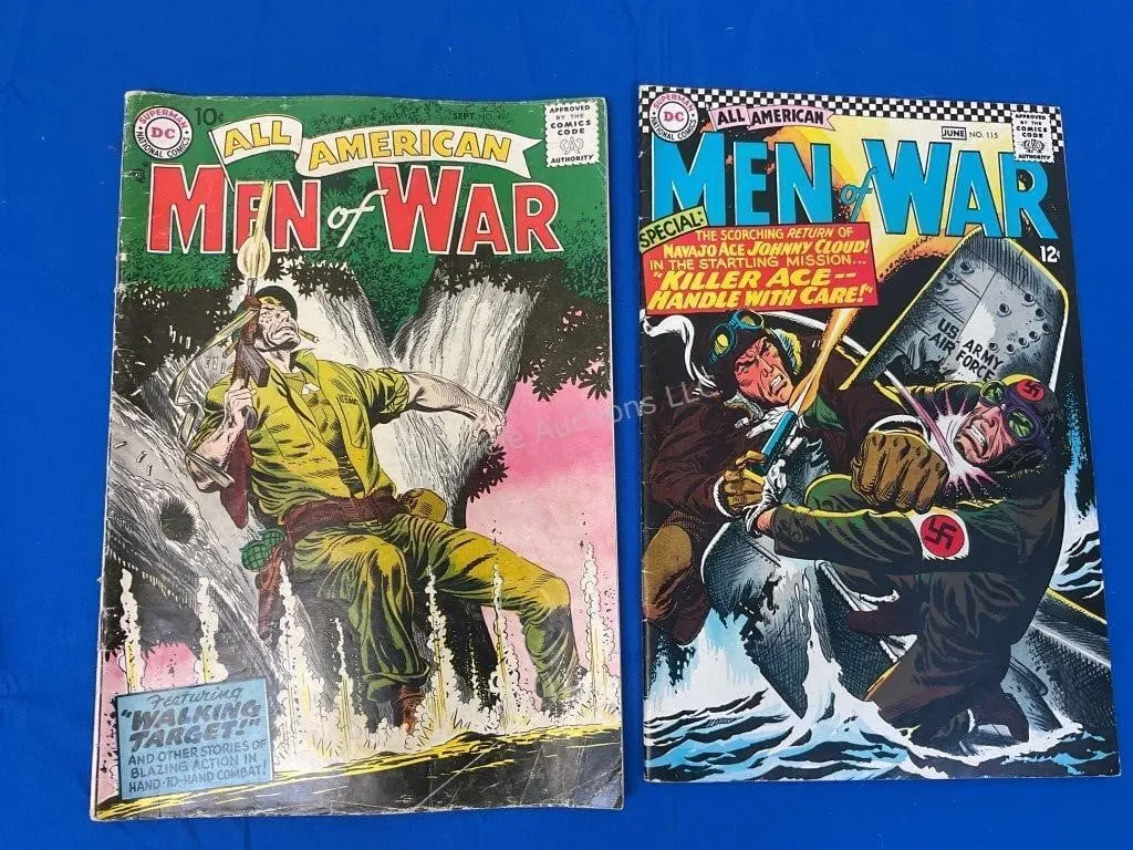 2 DC Comics Men of War - 1957 & 1966