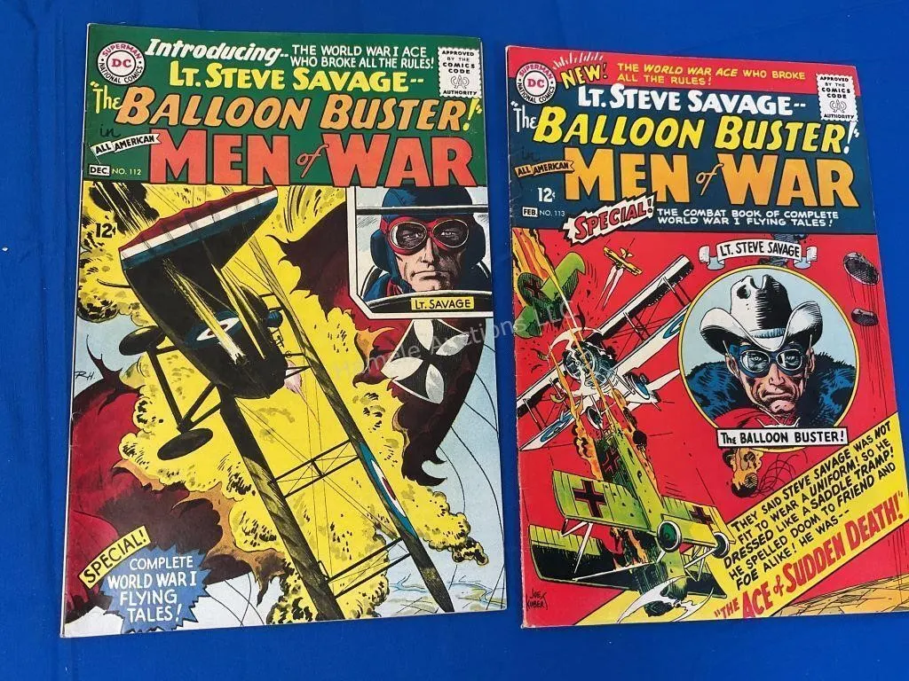 2 DC Comics Men of War - 1965 & 1966