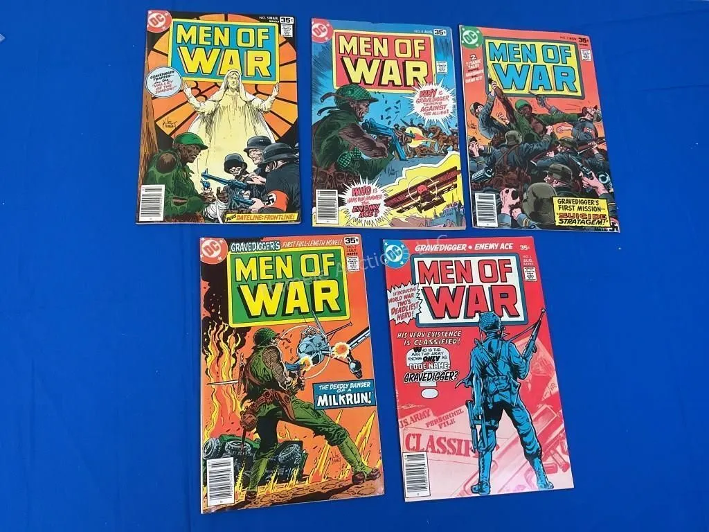 5 DC Comics Men of War - 1977-78