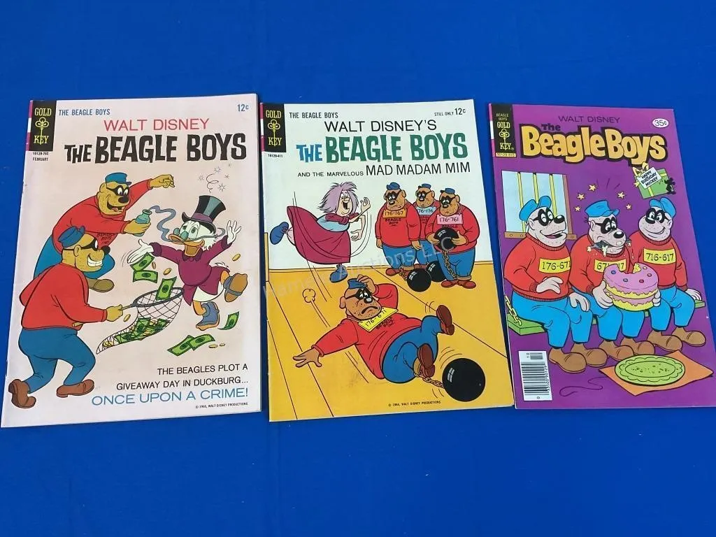 3 Gold Key Disney Comics The Beagle Boys