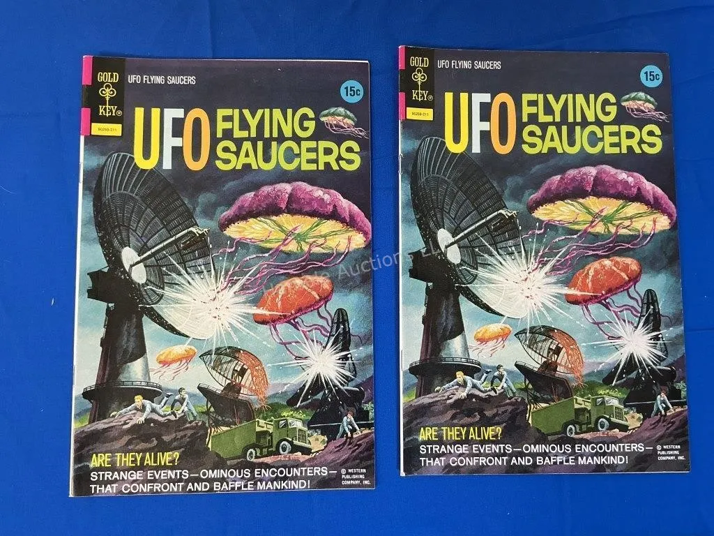 2 Gold Key - UFO Flying Saucers Comics #3 1972