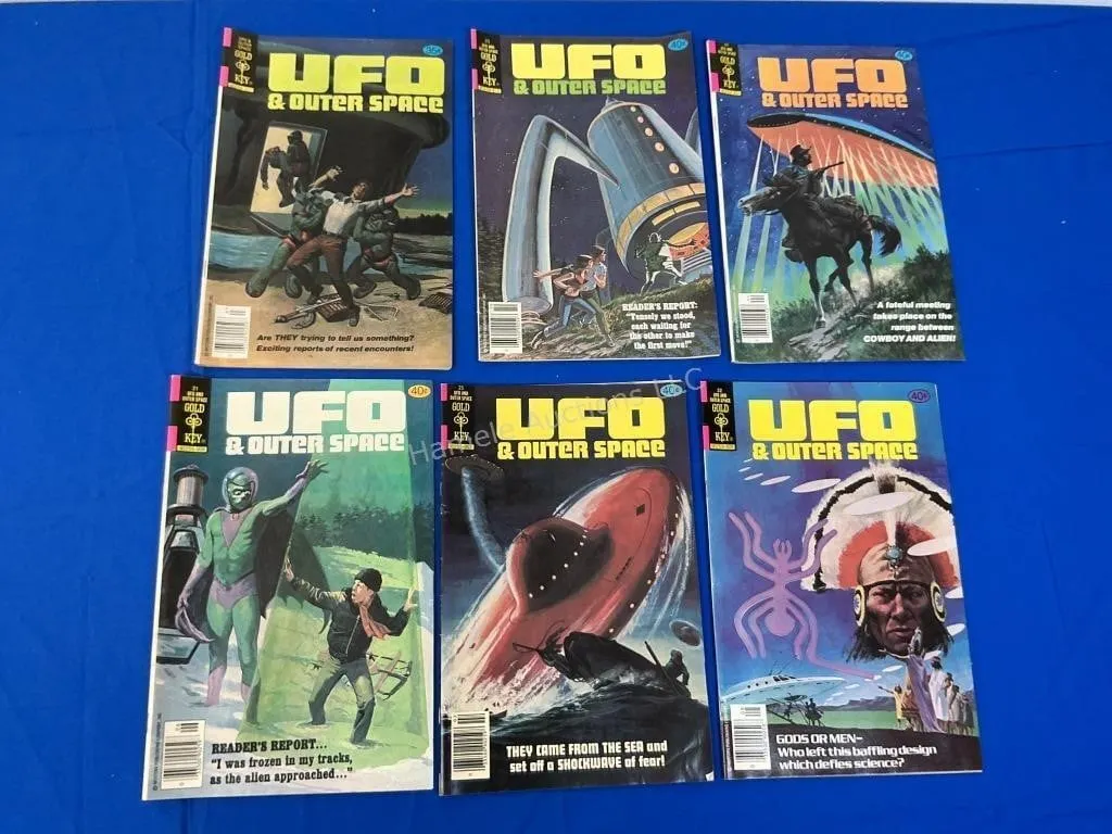 6 Gold Key - UFO & Outer Space Comics