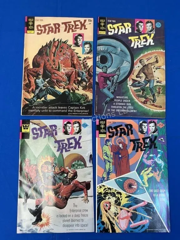 4 Gold Key Star Trek Comics -One Whitman