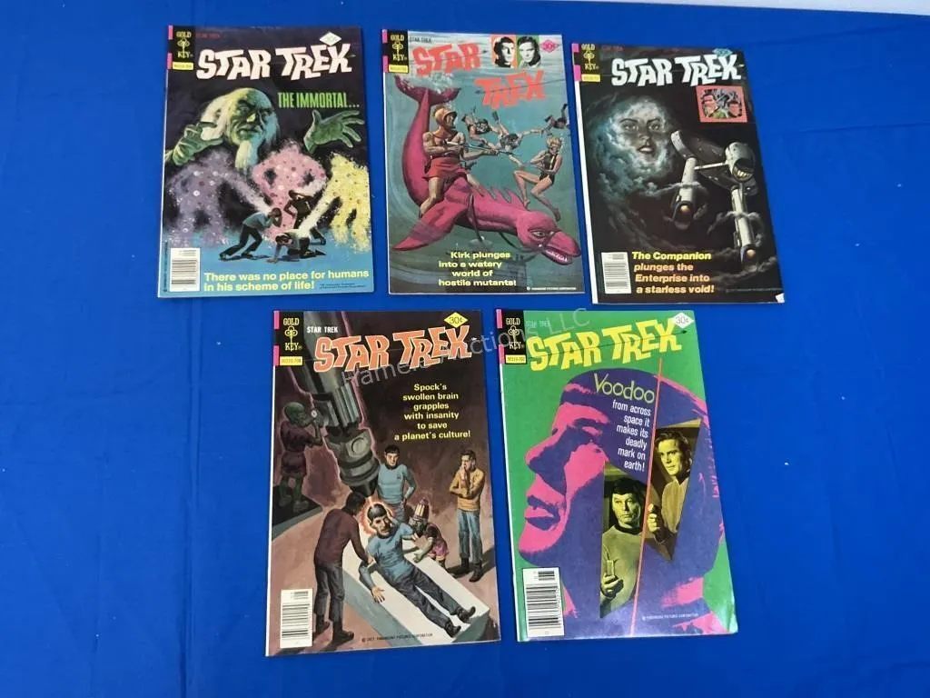5 Gold Key Star Trek Comics