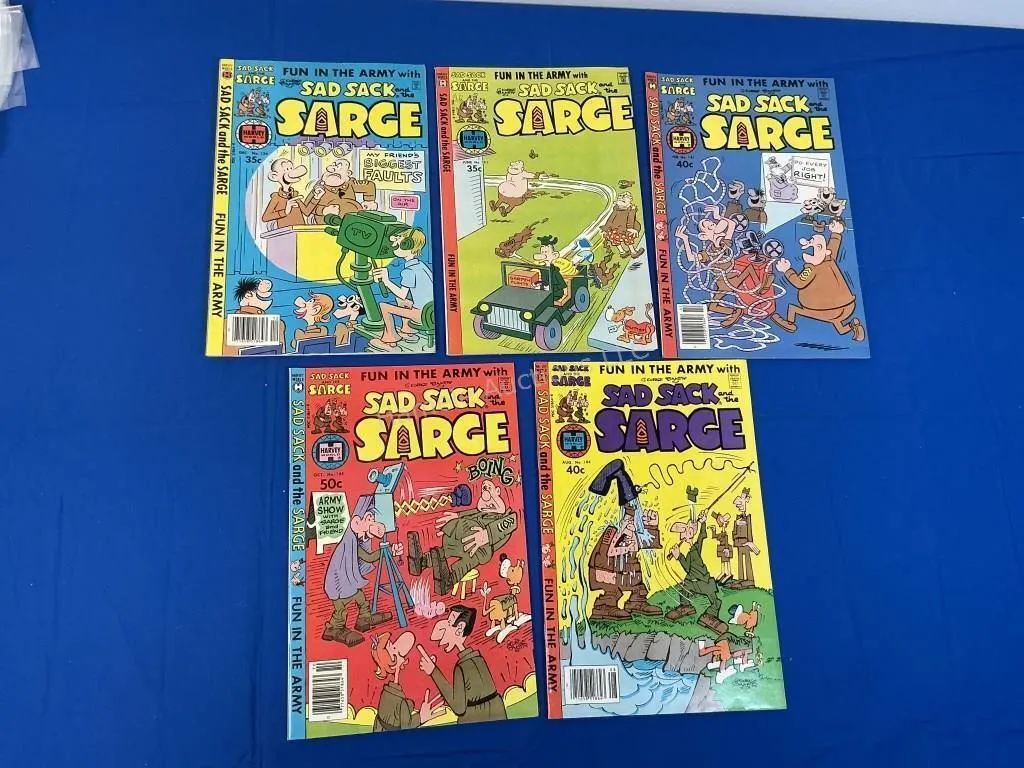 5 Harvey Comics - Sad Sack and the Sarge