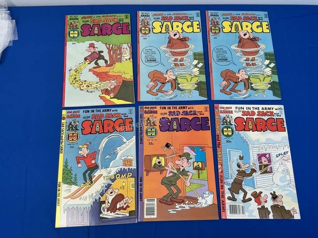 6 Harvey Comics - Sad Sack and the Sarge