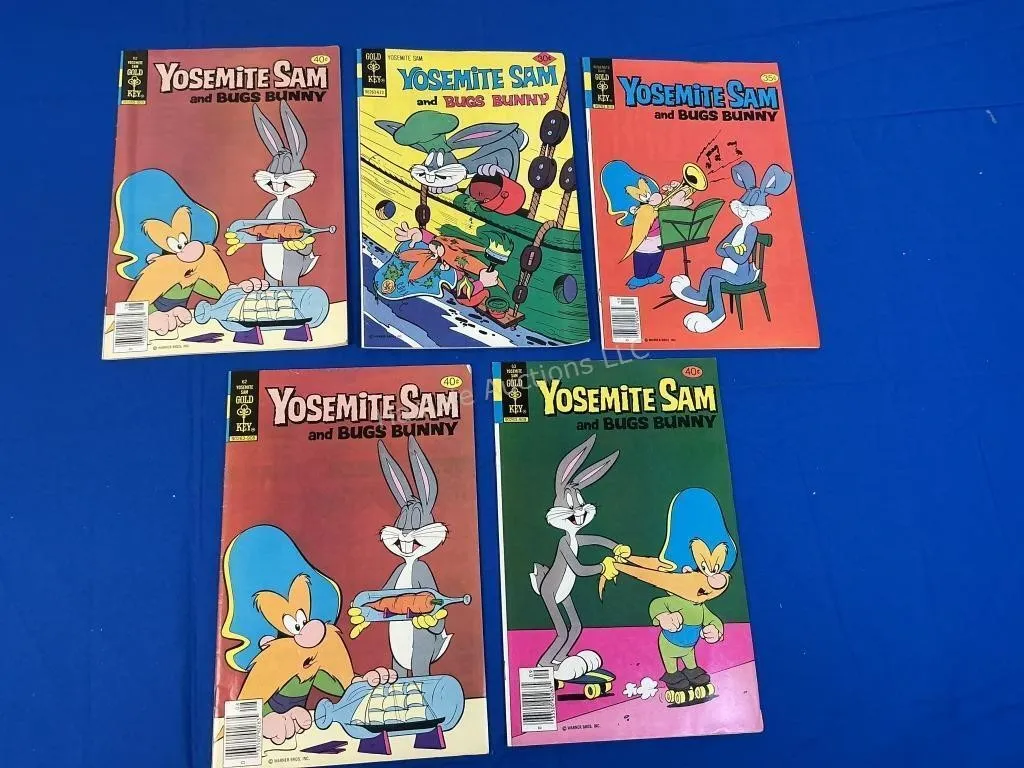 5 Gold Key Comics - Yosemite Sam & Bugs Bunny