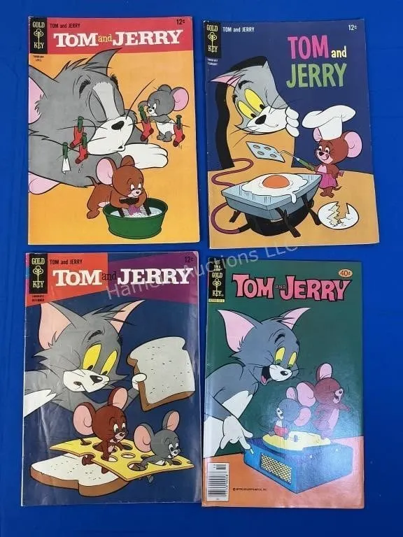 4 Gold Key Comics - Tom and Jerry