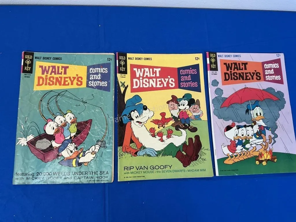 3 Gold Key Walt Disney Comics - # 509; 602, 709