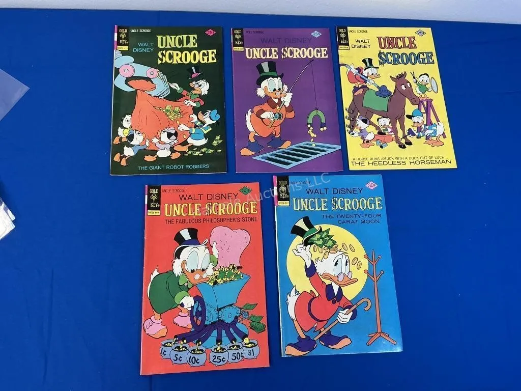 5 Gold Key Walt Disney Comics - Uncle Scrooge