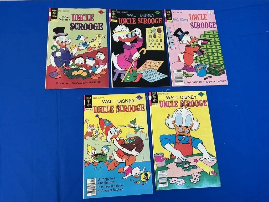 5 Gold Key Walt Disney Comics - Uncle Scrooge